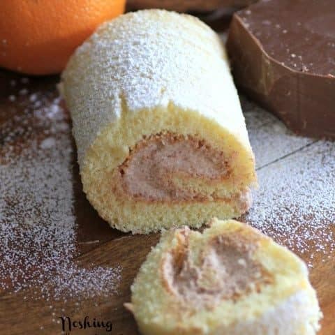 Orange Chocolate Swiss Roll for Stuff, Roll and Wrap #SundaySupper