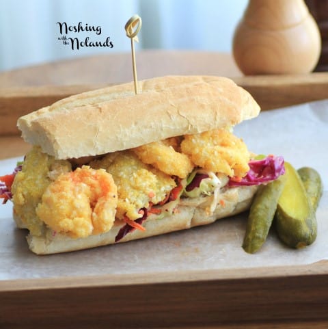 Shrimp and Artichoke Hearts Po' Boy by Noshing With The Nolands 