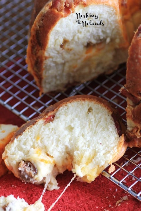 Cheesy Bacon Sausage Brioche Bundt by Noshing With The Nolands 