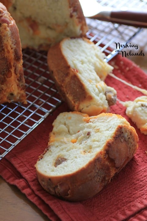 Cheesy Bacon Sausage Brioche Bundt by Noshing With The Nolands 