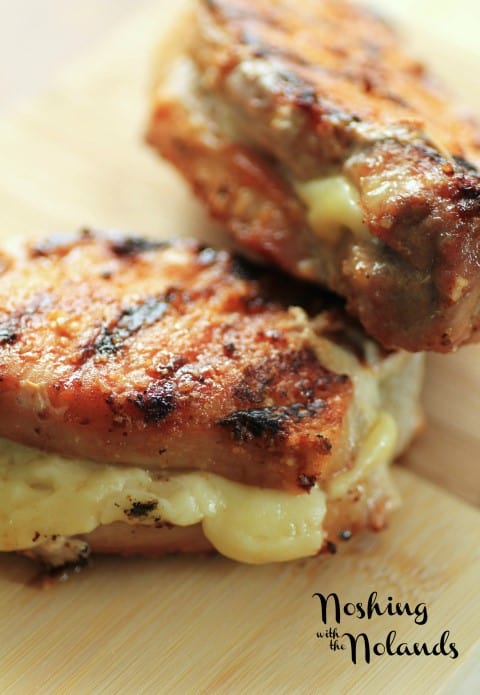 Hickory Salt Asiago Stuffed Pork Chops by Noshing With The Nolands 