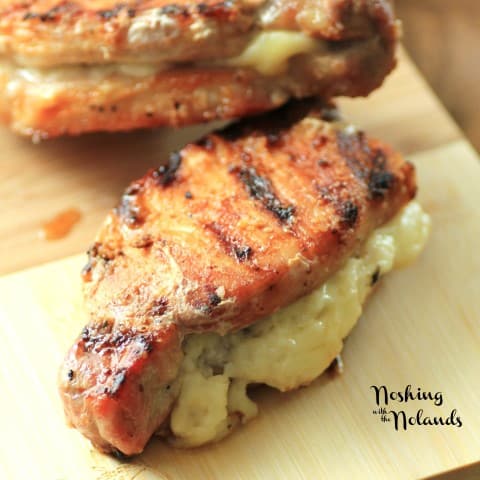 Hickory Salt Asiago Stuffed Pork Chops by Noshing With The Nolands 