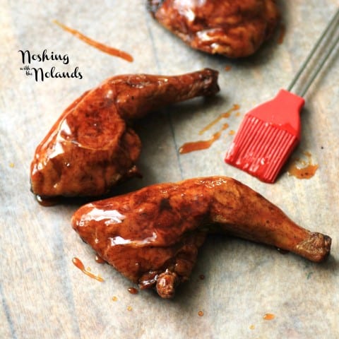 BBQ Sauced Smoked Chicken by Noshing With The Nolands