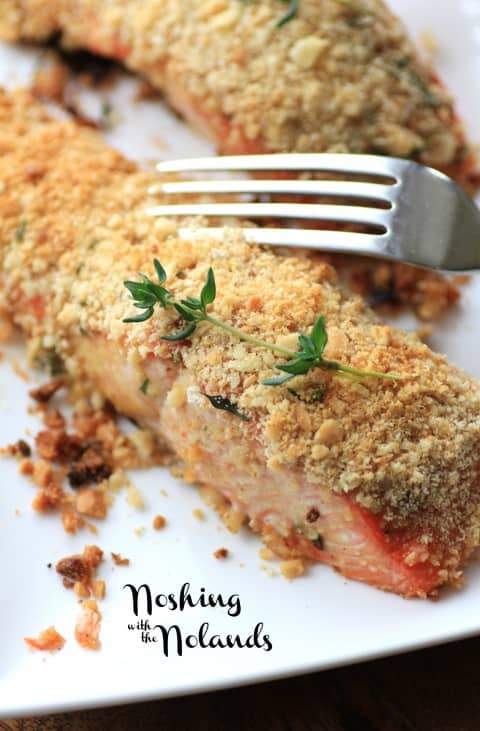 Macadamia Pando Crusted Salmon by Noshing With The Nolands 