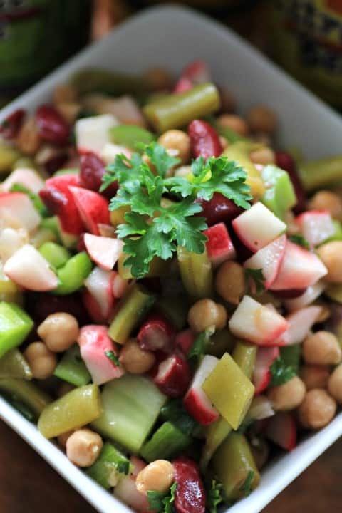 Sweet and Savoury Three Bean Salad by Noshing With The Nolands 