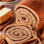 Showing slices of Cinnamon Swirl Bread.