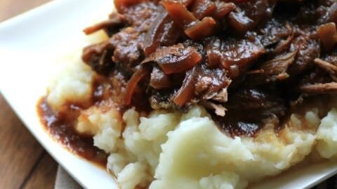 Easy Slow Cooker BBQ Beef #SundaySupper