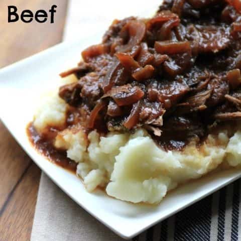 Easy Slow Cooker BBQ Beef #SundaySupper