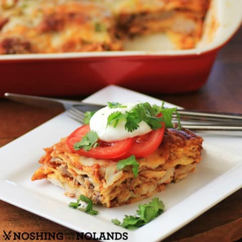 Leftover Turkey, Sausage Enchilada by Noshing With The Nolands 