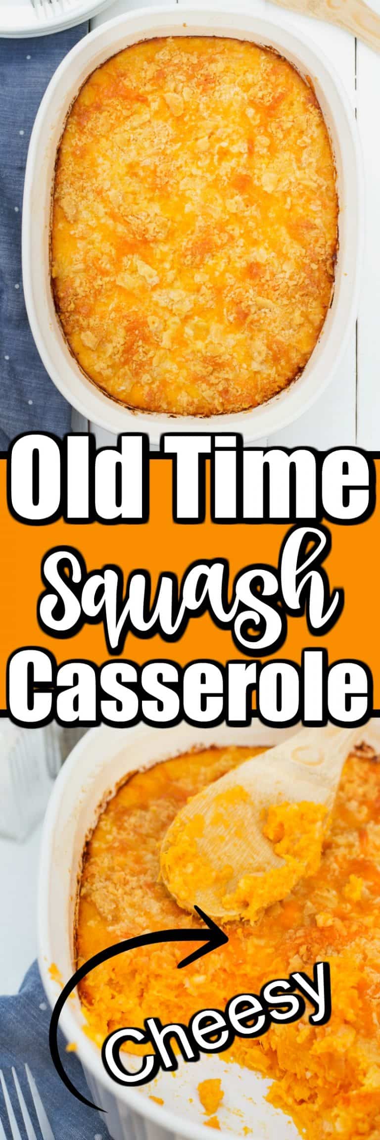 Old Time Squash Casserole is a perfect side dish for the holidays!