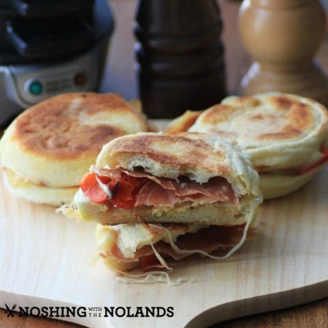Prosciutto Roasted Pepper Breakfast Sandwich by Noshing With The Nolands 