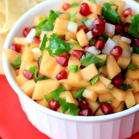 Cantaloupe Pomegranate Salsa