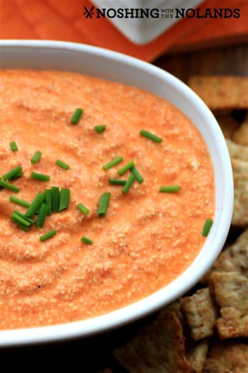 Feta and Roasted Red Pepper Dip by Noshing With The  Nolands