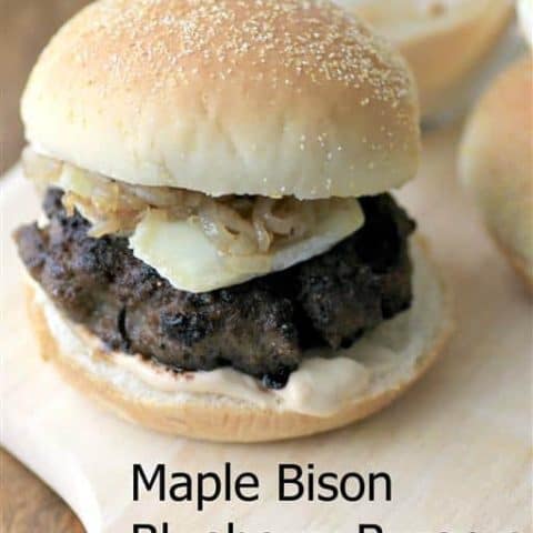 Maple Bison Blueberry Burgers #SundaySupper