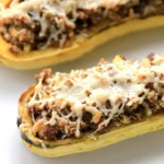 Sausage Stuffed Delicata Squash square.