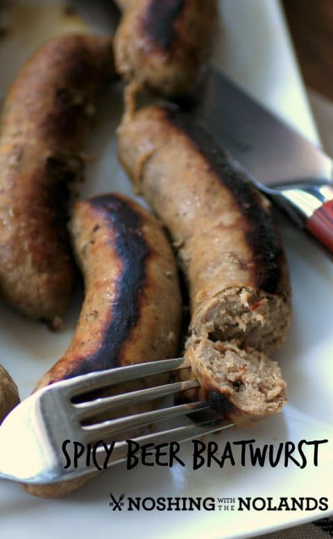 Spicy Beer Bratwurst by Noshing With The Nolands 
