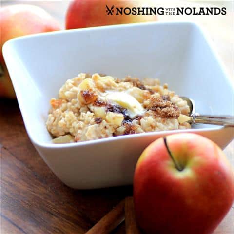 Apple Cinnamon Steel Cut Oatmeal by Noshing With Teh Nolands