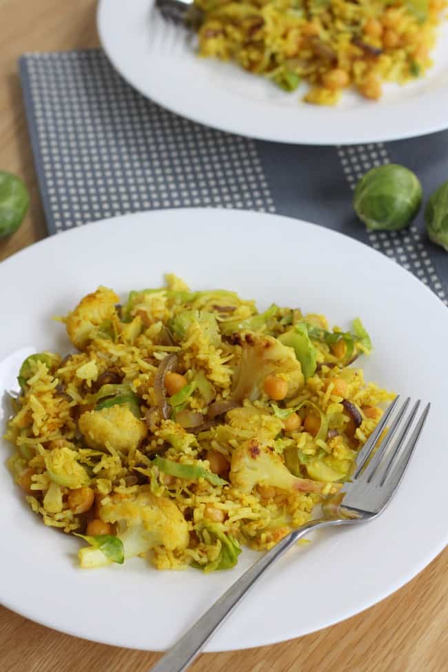 Brussels sprout and cauliflower pilaf by Amuse Your Bouche