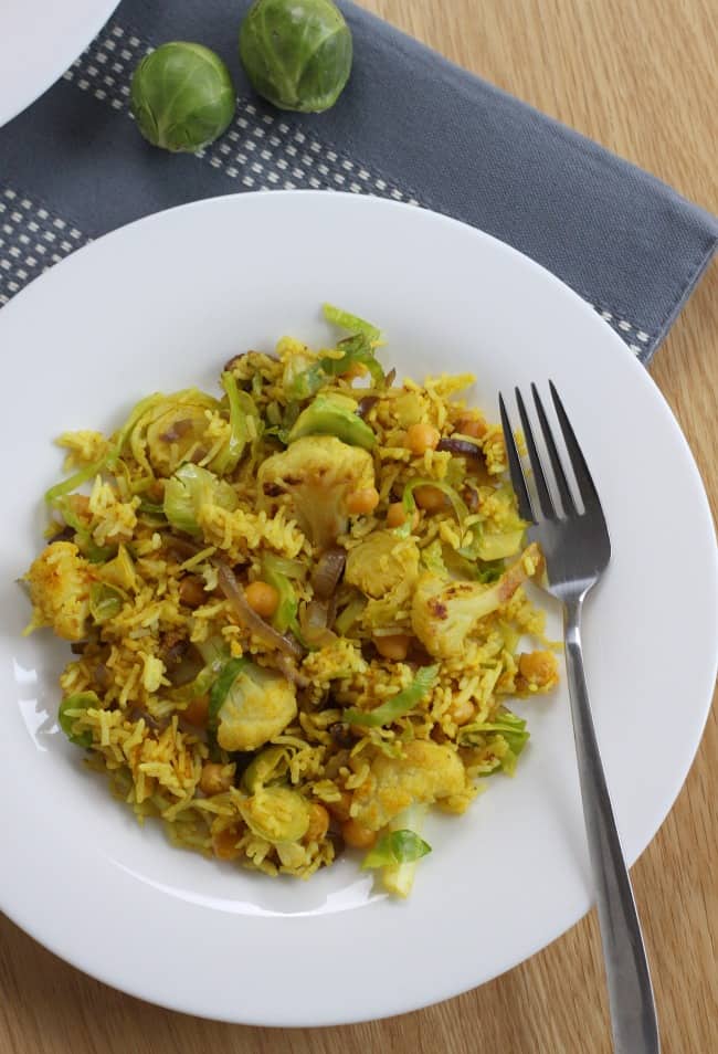 Brussels sprout and cauliflower pilaf by Amuse Your Bouche