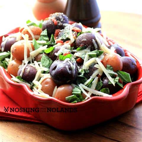 Little Potatoes with Basil and Roasted Red Peppers by Noshing With The Nolands 