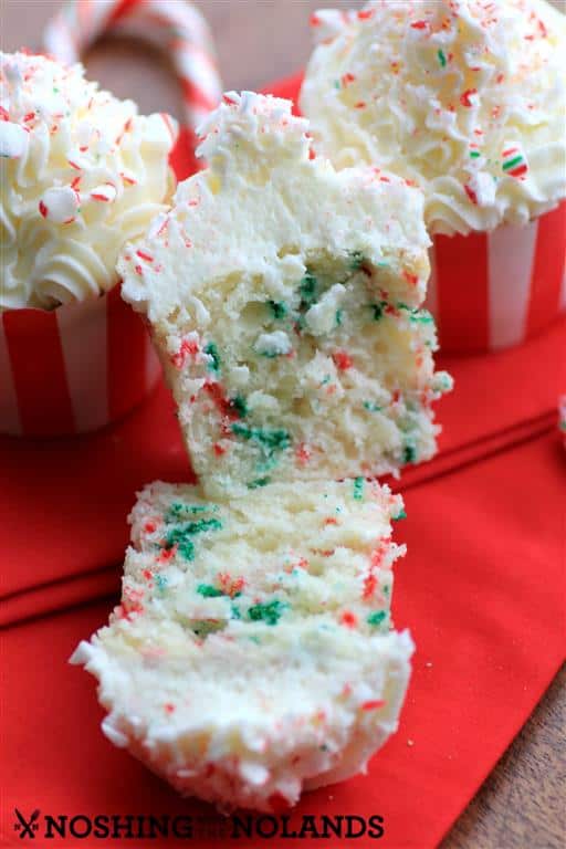 Vanilla Candy Cane Cupcakes by Noshing With The Nolands