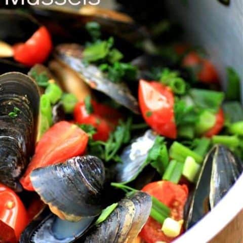 White Wine Garlic Mussels #WeekdaySupper