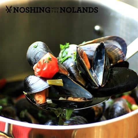 White Wine Garlic Mussels by Noshing With The Nolands 