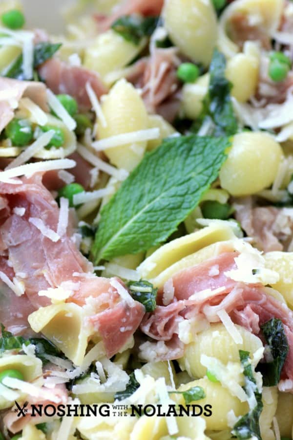 Pasta with Proscuitto, Peas, Mint and Lemon by Noshing With The Nolands