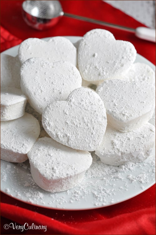 Homemade Heart Marshmallows by Very Culinary