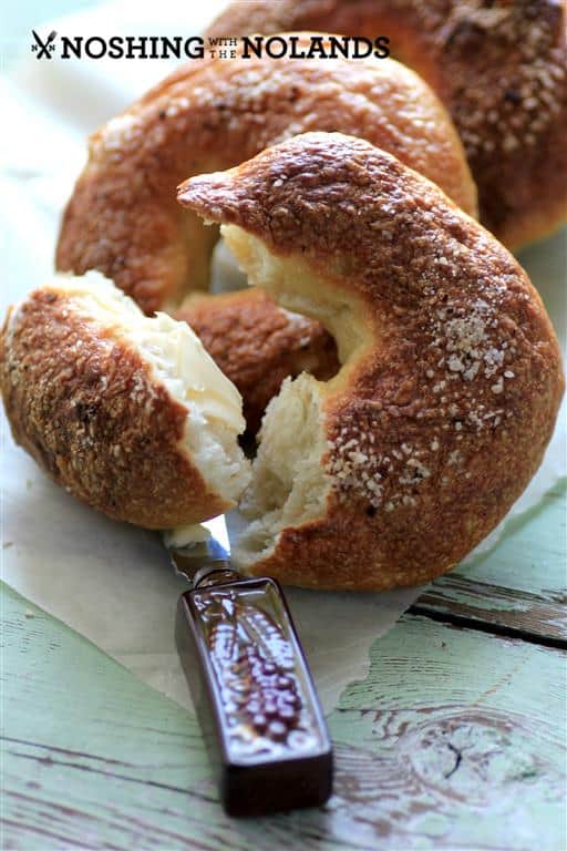 Homemade Truffle Salt Bagels by Noshing With The Nolands