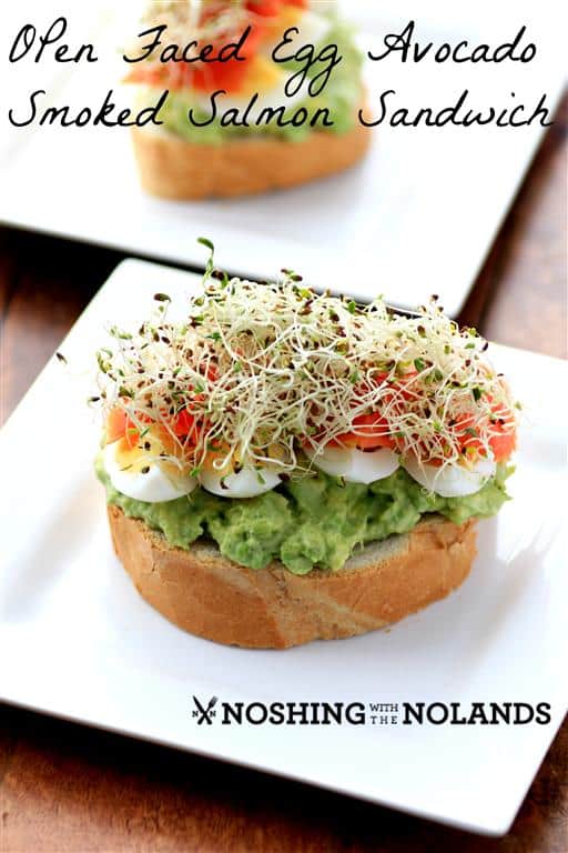 Open Faced Egg Avocado Smoked Salmon Sandwich by Noshing With The Nolands 