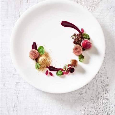 Quail Roulade with Beets and Smoked Apple for S Pellegrino Young Chef 2015