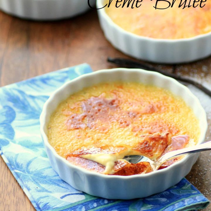 Vanilla Bean Creme Brulee #SundaySupper