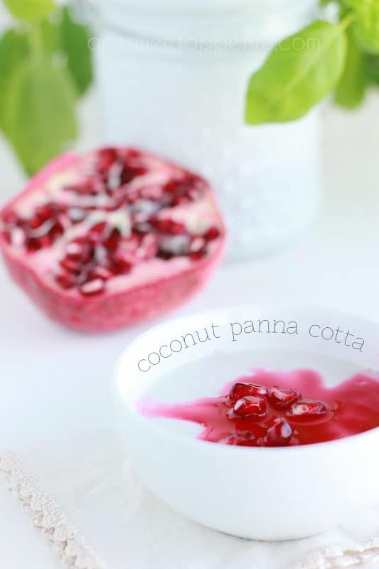 Coconut Panna Cotta with Pomegranates by One Sweet Appetite