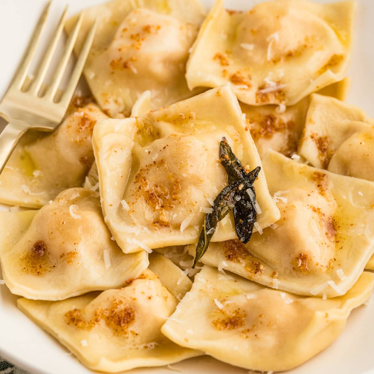 Ravioli in a bowl. 