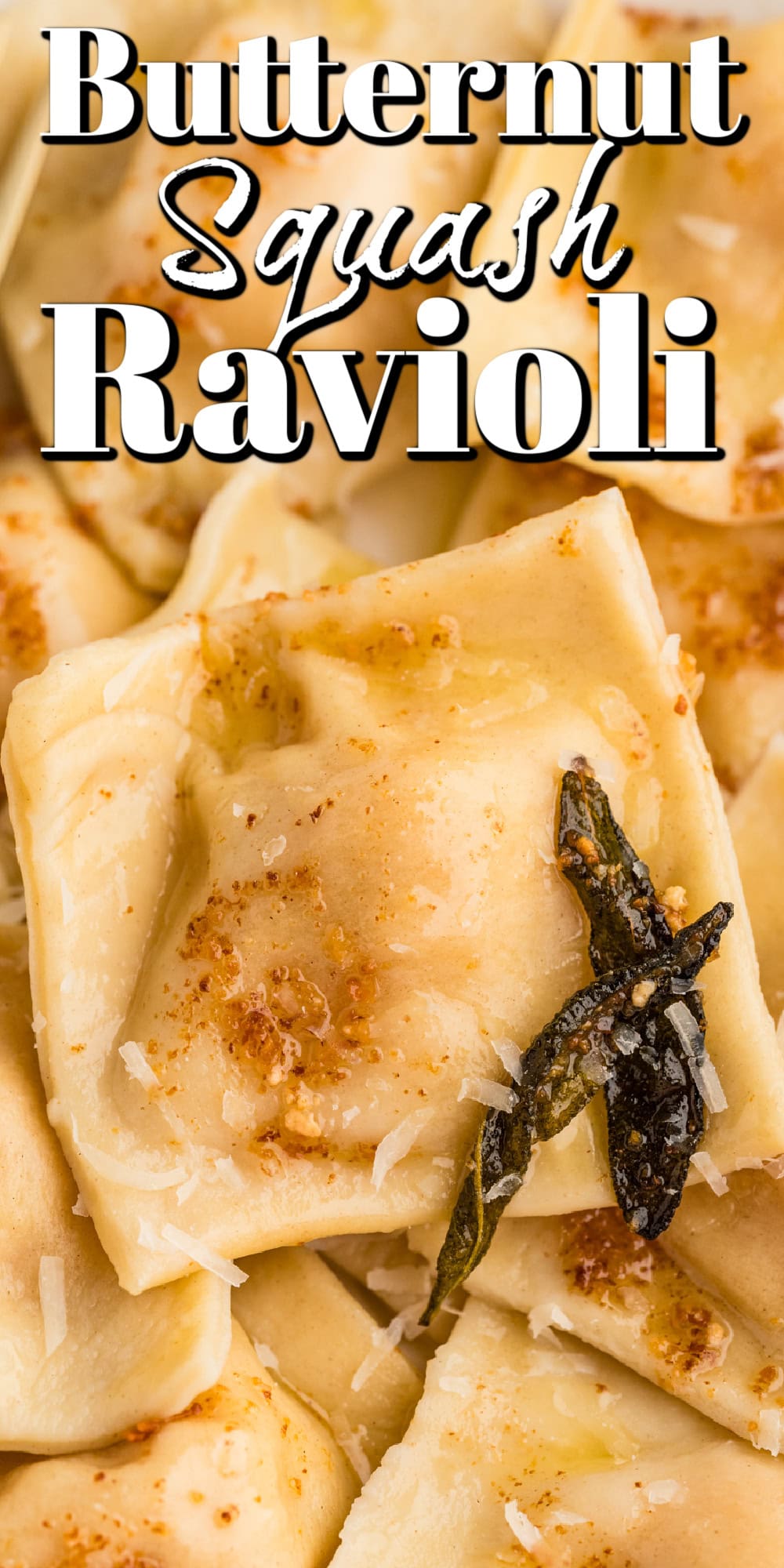 Butternut Squash Ravioli Recipe Pin. 