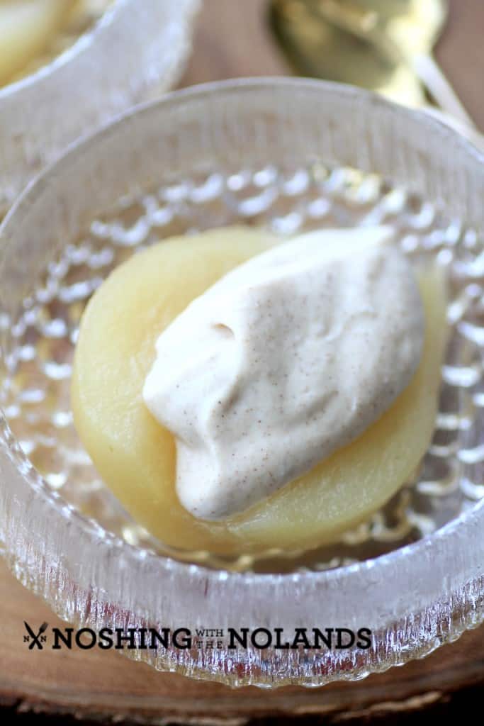 White Wine Poached Pears with Cinnamon Mascarpone by Noshing With The  Nolands