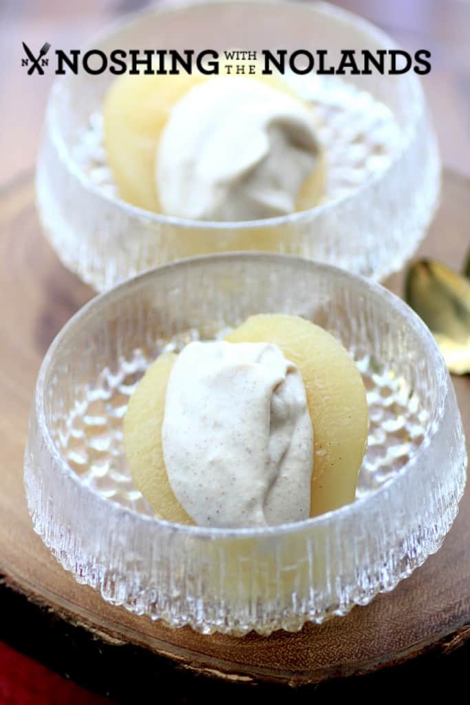 White Wine Poached Pears with Cinnamon Mascarpone by Noshing With The  Nolands