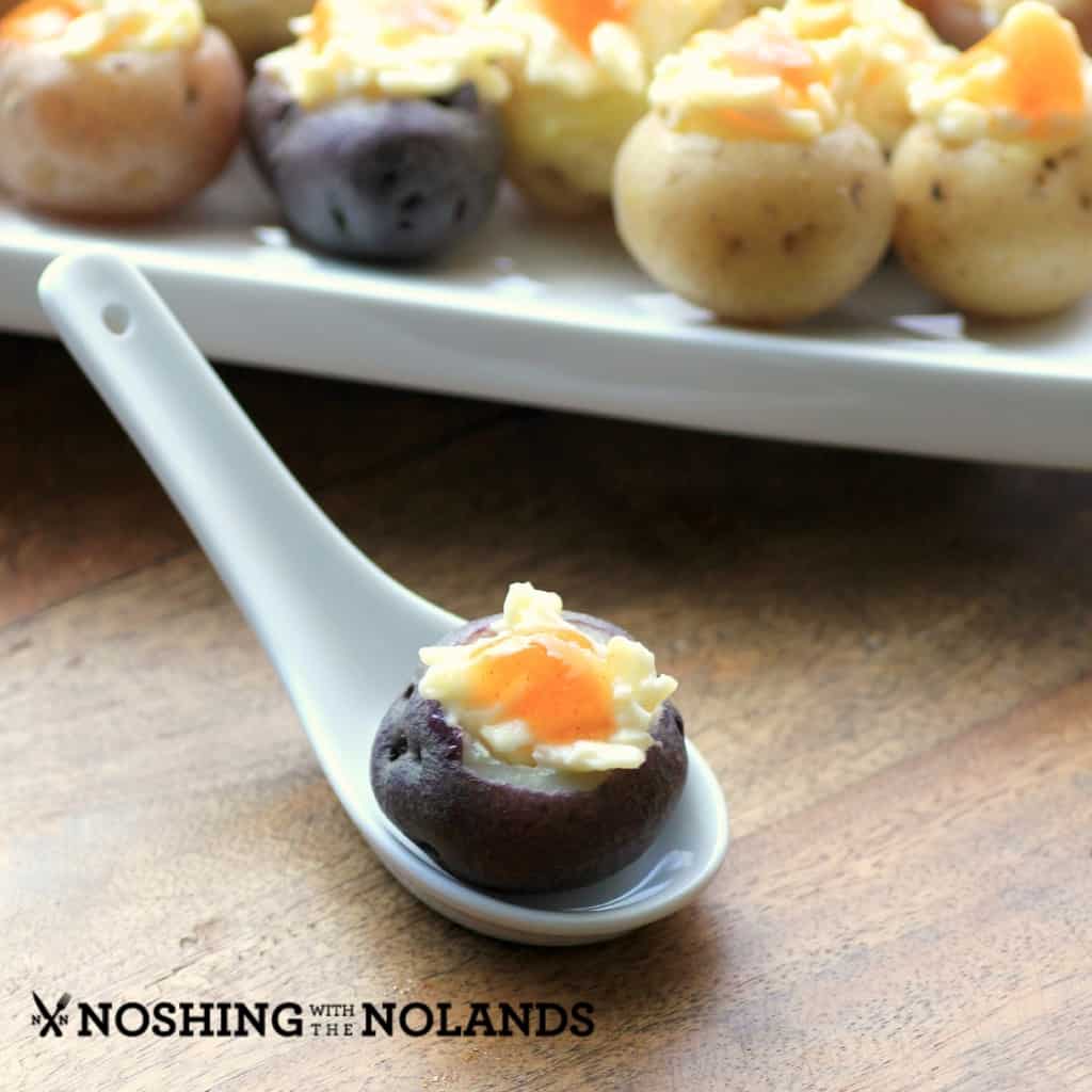 Cheese and Chutney Stuffed Creamer Potatoes by Noshing With The Nolands