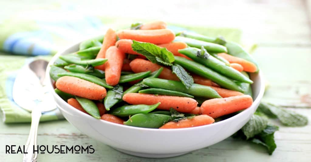 Buttery Mint Carrots and Snap Peas by Noshing With The Nolands 