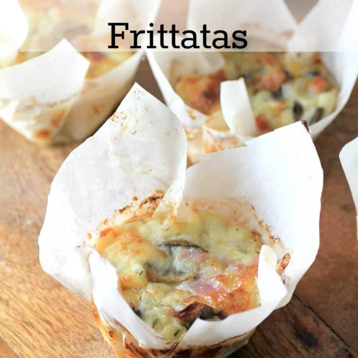 Individual Canadian Bacon Mushroom Frittatas