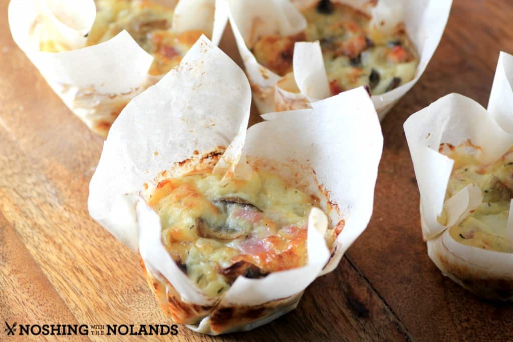 Individual Canadian Ham Mushroom Frittatas by Noshing With The Nolands 