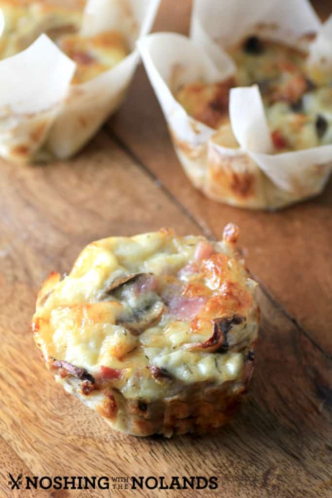 Individual Canadian Ham Mushroom Frittatas by Noshing With The Nolands 