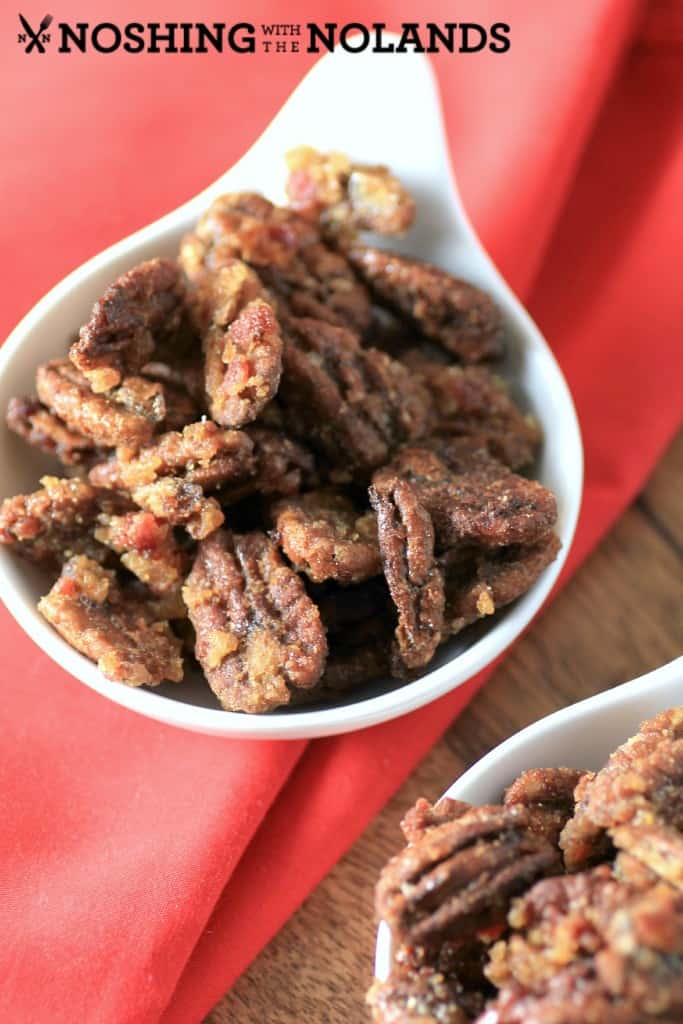 Maple Cinnamon Bacon Pecans by Noshing With The Nolands 