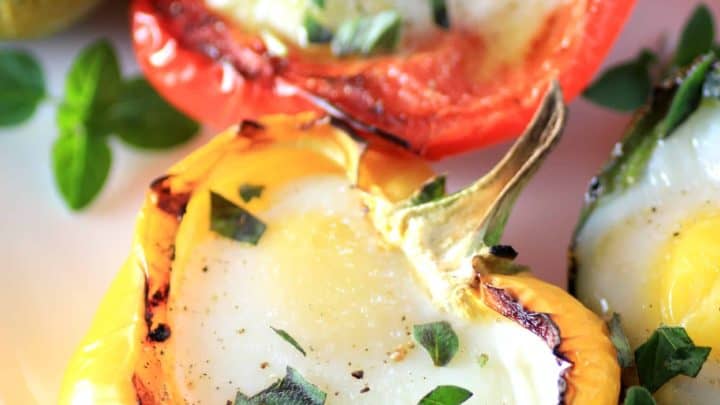 Grilled Peppers with Eggs #CanadianEggs