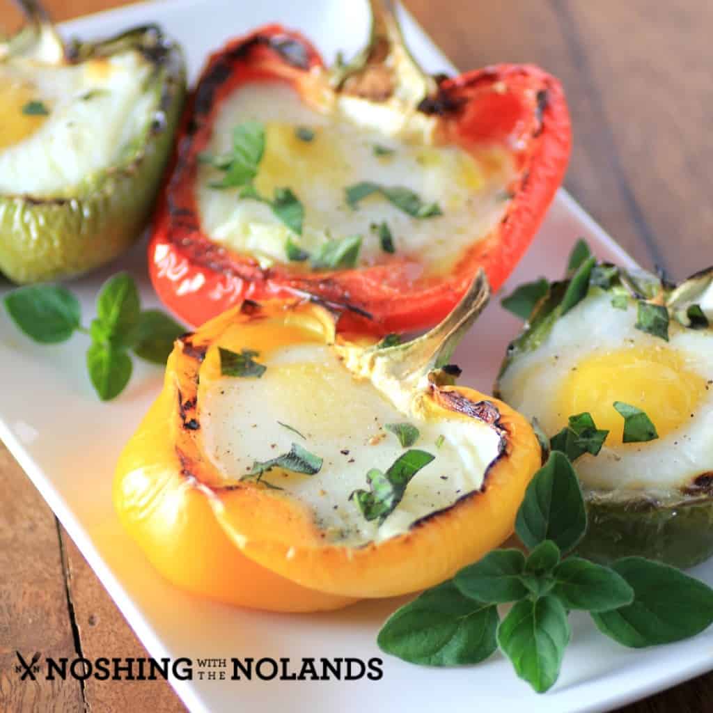 Grilled Peppers with Eggs by Noshing With The Nolands 