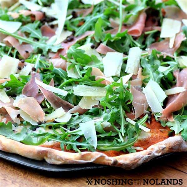 Lentil Proscuitto Parmesan Pizza by Noshing With The Nolands