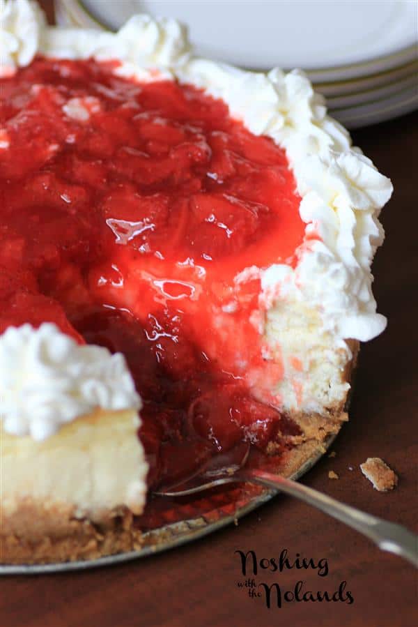Light and Airy Strawberry Cheesecake for Canada Day by Noshing With The Nolands