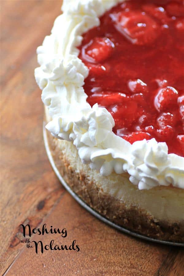 Light and Airy Strawberry Cheesecake for Canada Day by Noshing With The Nolands 