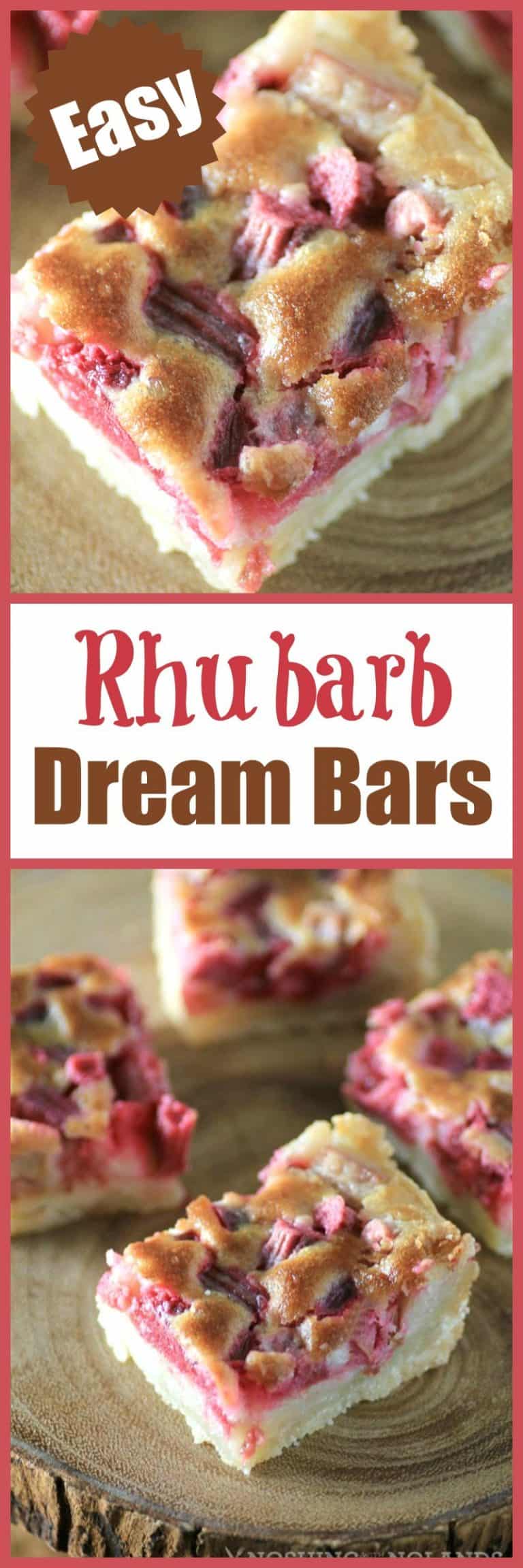 Rhubarb Dream Bars are delicious and easy to make!